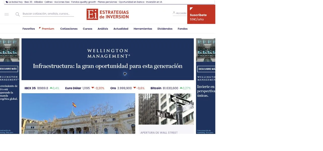 Captura de la web actual de Estrategias de Inversión